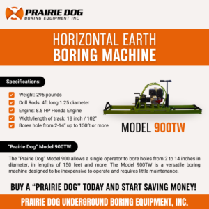 900tw 3 300x300 - Prairie Dog Underground Boring Equipment: Simplifying Common Jobs at the Lowest Cost